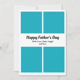 Anpassningsbar Far's Day Photo Collage Card Inbjudningar