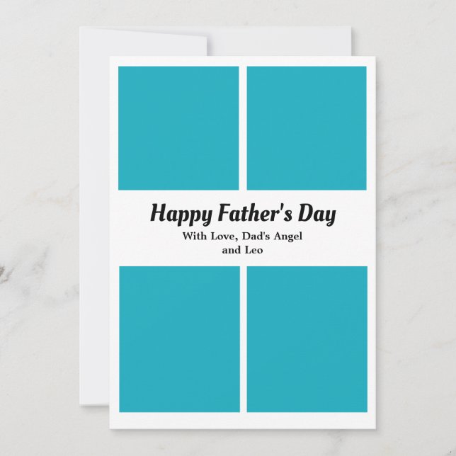 Anpassningsbar Far's Day Photo Collage Card Inbjudningar (Framsida)