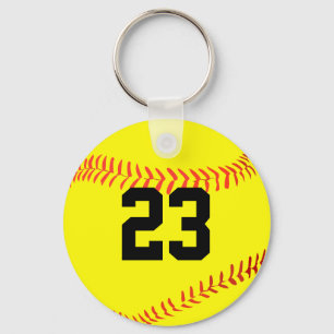 Anpassningsbar Fastpitch Softball Player-nummer el Nyckelring