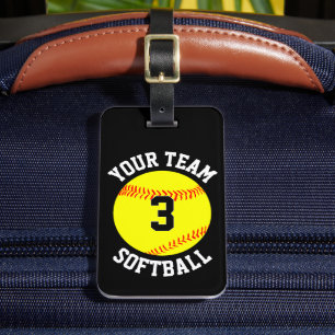 Anpassningsbar Fastpitch Softball Team Namn, spela Bagagebricka