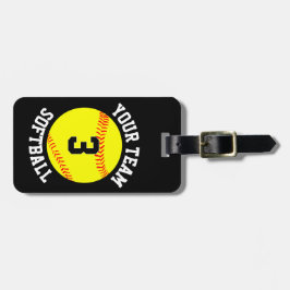 Anpassningsbar Fastpitch Softball Team Namn, spela Bagagebricka