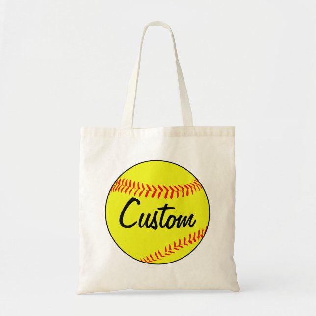 Anpassningsbar Fastpitch Softball Tote Bag Tygkasse (Framsidan)