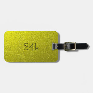 Anpassningsbar Faux 24k Solid Guld Bagagebricka