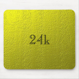 Anpassningsbar Faux 24k Solid Guld Musmatta