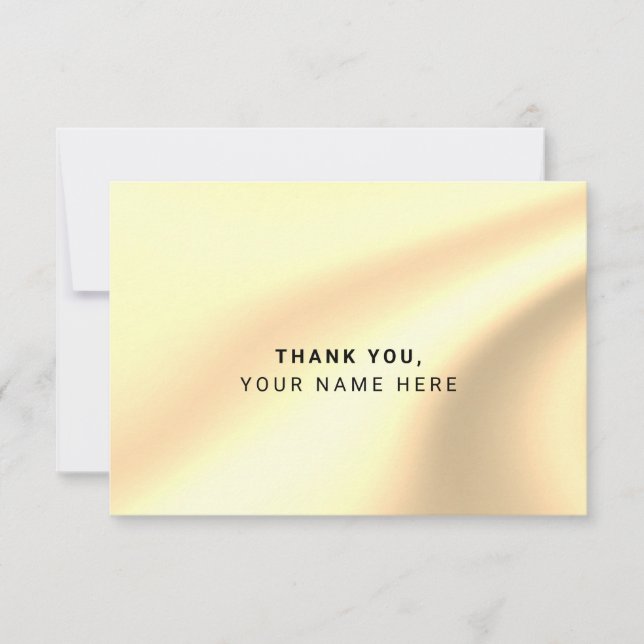 Anpassningsbar Faux Gold Foil - enkelt tack för di Inbjudningar (Framsida)