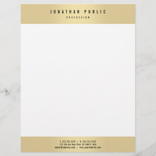 Anpassningsbar Faux Guld Elegant Glamor Modern mal Brevhuvud