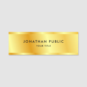Anpassningsbar Faux Guld-Elegant Modern Trendig Namnbricka