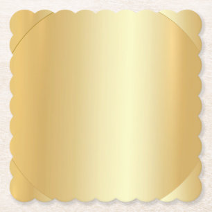 Anpassningsbar Faux Guld Glamor Blank Modern Elega Underlägg Papper