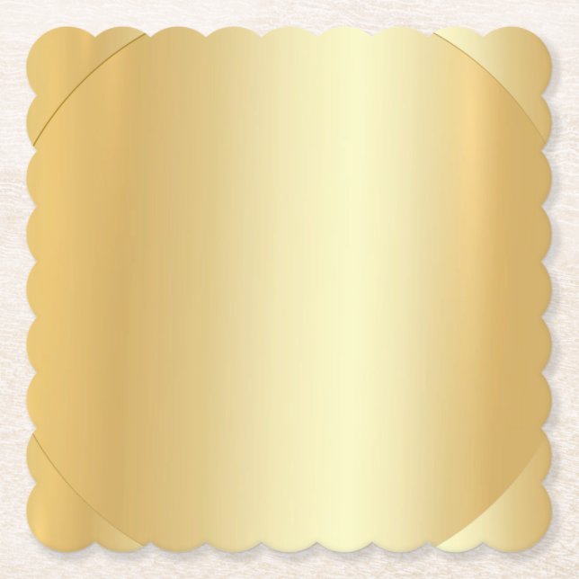 Anpassningsbar Faux Guld Glamor Blank Modern Elega Underlägg Papper (Framsida)