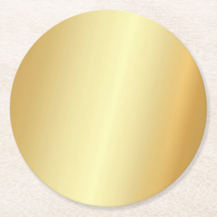 Anpassningsbar Faux Guld-mallens Elegant Modern to Underlägg Papper Rund