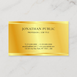 Anpassningsbar Faux Guld Metallic look Modern mall Visitkort