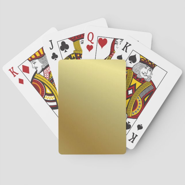 Anpassningsbar Faux Guld Metallisk Elegant Modern Casinokort (Baksidan)