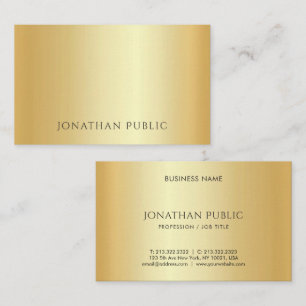 Anpassningsbar Faux Guld minimalistisk malllyx Visitkort