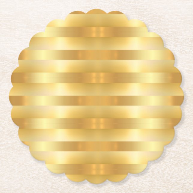 Anpassningsbar Faux Guld Modern Elegant tom mall Underlägg Papper (Framsida)