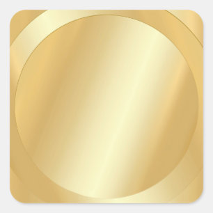 Anpassningsbar Faux Guld Modern Lägg till din tex Fyrkantigt Klistermärke