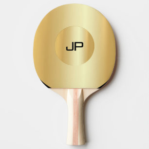 Anpassningsbar Faux Guld Monogram Elegant Template Pingisracket