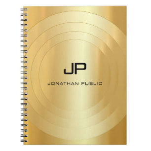 Anpassningsbar Faux Guld Monogram Glamoral mall Anteckningsbok