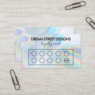 Anpassningsbar Faux Holo Loyalty Card Visitkort