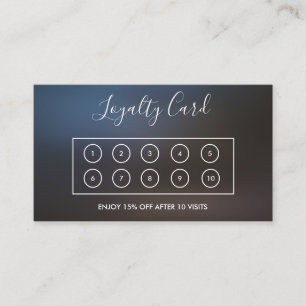 Anpassningsbar Faux HoloGraph Black Loyalty Card Visitkort