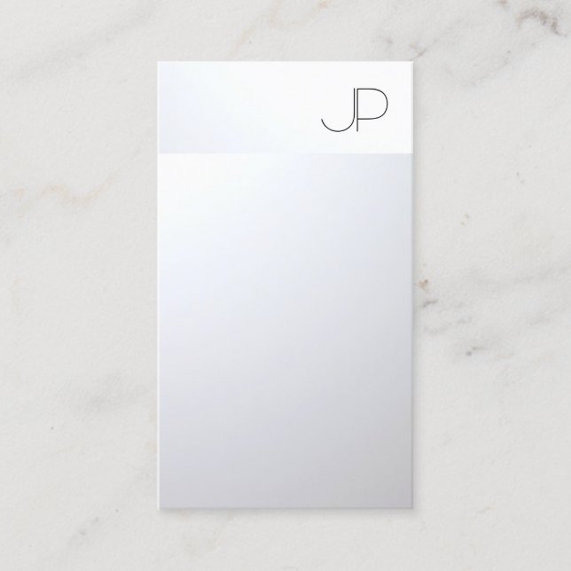 Anpassningsbar Faux Silver Professionell Elegant M Visitkort (Framsida)