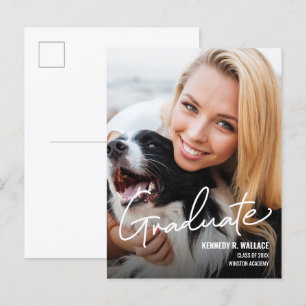 Anpassningsbar Female Student Photo Template Schoo Meddelande Vykort