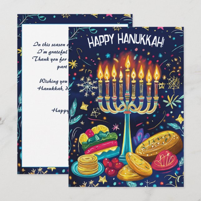 Anpassningsbar: Festival of Ljus Delight. Julkort (Fram/baksida)