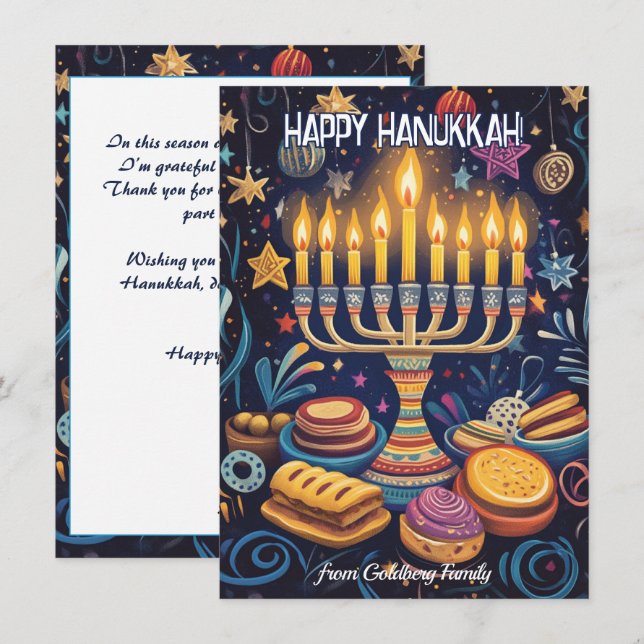 Anpassningsbar: Festival of Ljus Delight. Julkort (Fram/baksida)