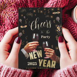 Anpassningsbar Festive Cheers till nyåret Party Inbjudningar