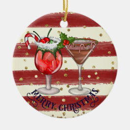 Anpassningsbar Festive Helgdag Drinks jul Ornament
