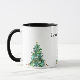 Anpassningsbar Festive Julgran Mugg