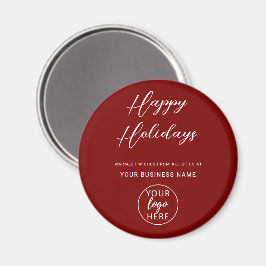 Anpassningsbar Festive Red Business Logotyp Magnet