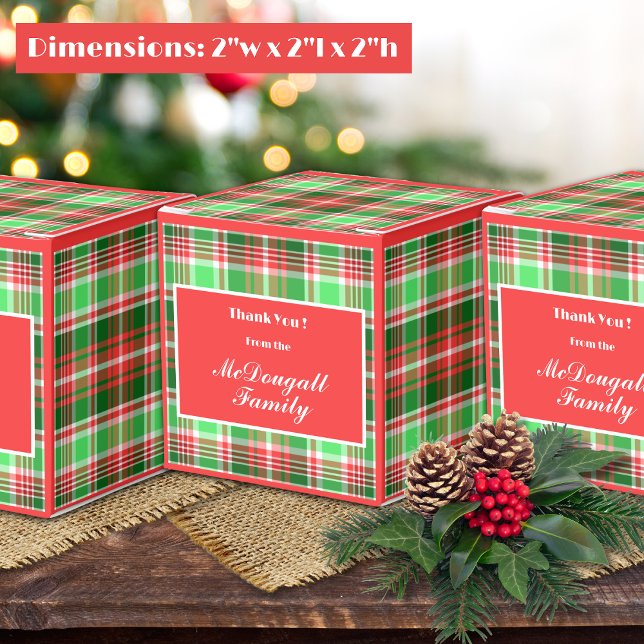 Anpassningsbar Festive Red Grönt Vit jul-Helgdag Presentaskar (Skapare uppladdad)