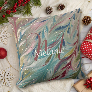 anpassningsbar Festive teal burgundy Dekorativ kud Kudde