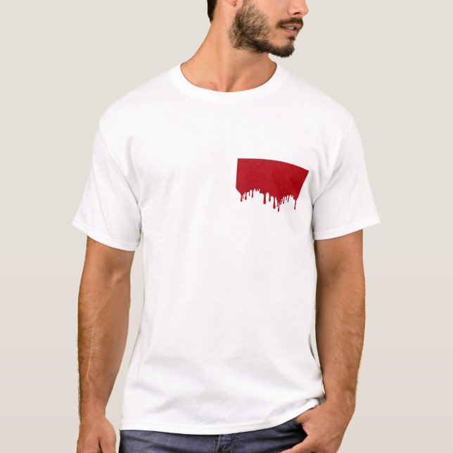 Anpassningsbar ficka dropp t-shirt (Framsida)