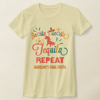 Anpassningsbar Fiesta Siesta Tequila Repeat T Shirt