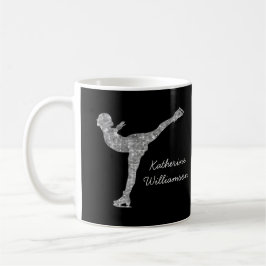 Anpassningsbar Figur Skating Ice Skating Silver Sh Kaffemugg