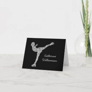 Anpassningsbar Figur Skating Ice Skating Silver Sh Kort