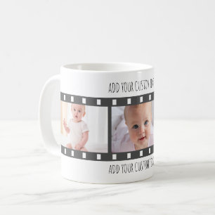 Anpassningsbar Film Strip Photo Mugg med text