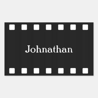 Anpassningsbar filmremsetikett rektangulärt klistermärke