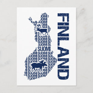 Anpassningsbar FINLANDSKARTA vykort