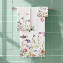 Anpassningsbar Fintvätt av vildfärgsblommor