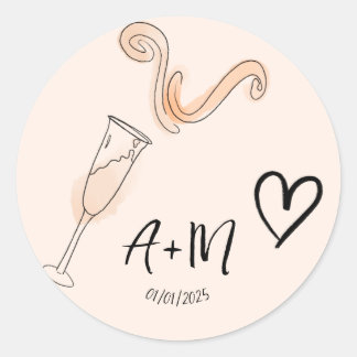 Anpassningsbar firandeklistermärke runt klistermärke