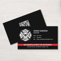 Anpassningsbar Fire Department Firefighter QR-kod