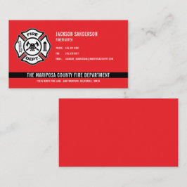 Anpassningsbar Fire Department Firefighter Red Lin Visitkort