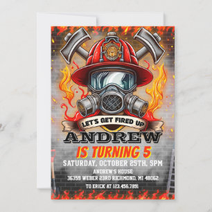 Anpassningsbar Fire Fighter Mask Fire Department f Inbjudningar