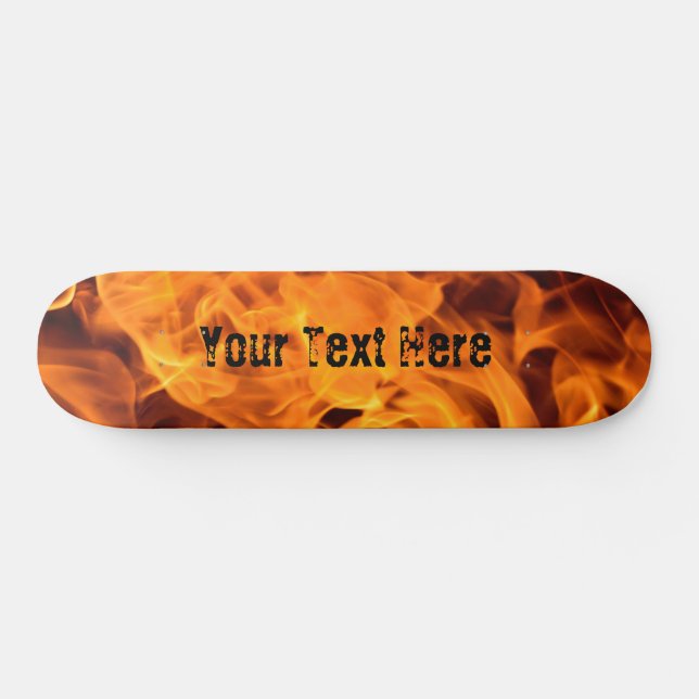 Anpassningsbar Fire! Flamskal Skateboard/Wall Art Mini Skateboard Bräda 18,5 Cm (Horz)