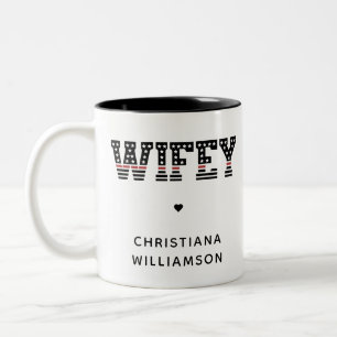 Anpassningsbar Fire Wifey Thin Red Line Firefighte Två-Tonad Mugg