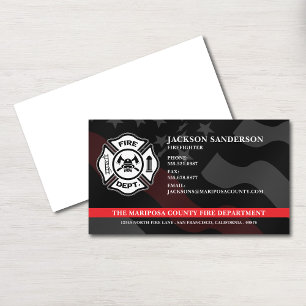 Anpassningsbar Firefighter Fireman Department Logo Visitkort