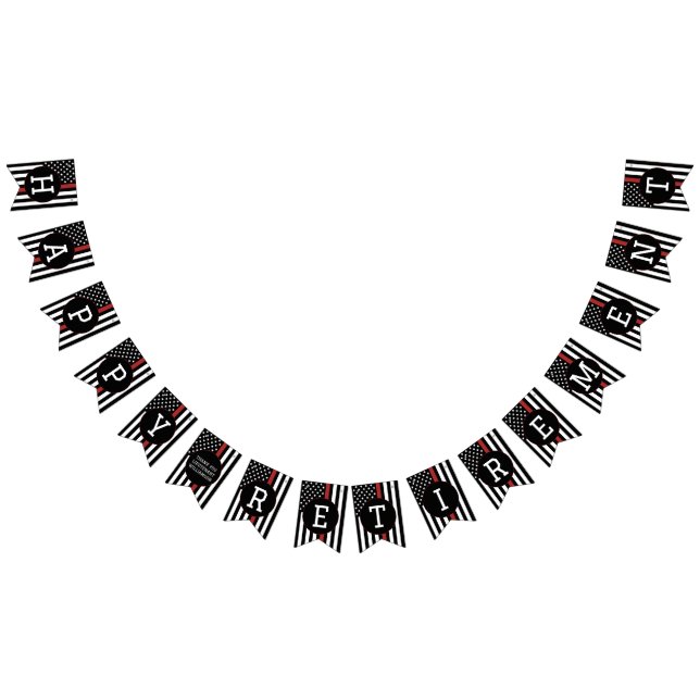 Anpassningsbar Firefighter Pension Thin Red Line Vimplar (Alla)