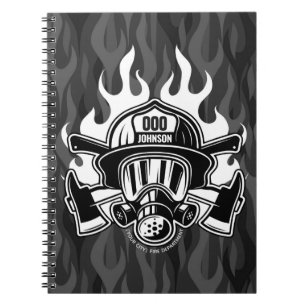 Anpassningsbar Firefighter Rädding Fire Department Anteckningsbok
